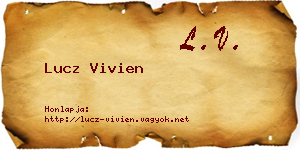 Lucz Vivien névjegykártya
